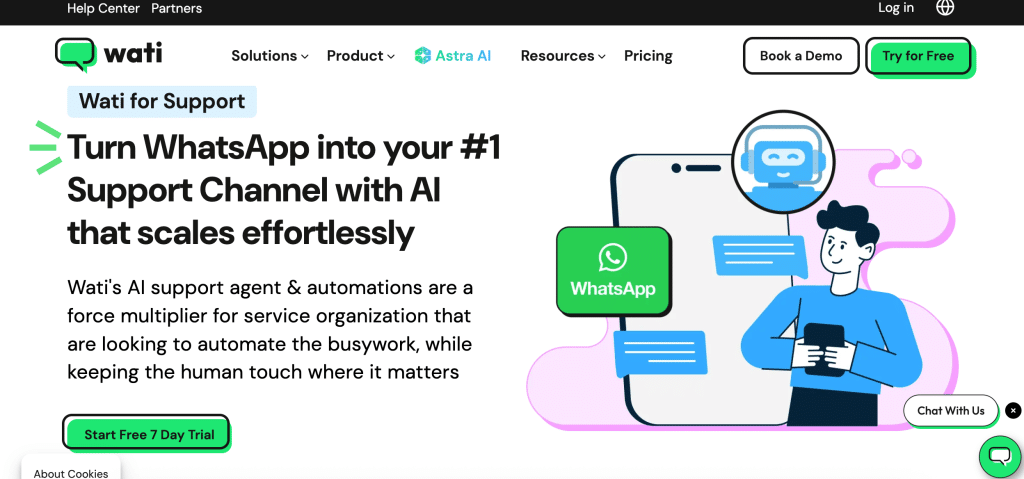 Wati.io whatsapp chatbot