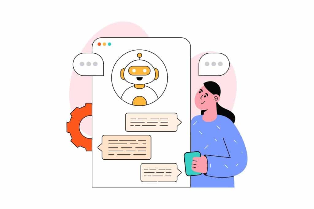 Visual representation of a chatbot