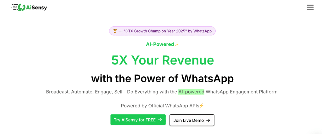 AiSensy whatsapp chatbot