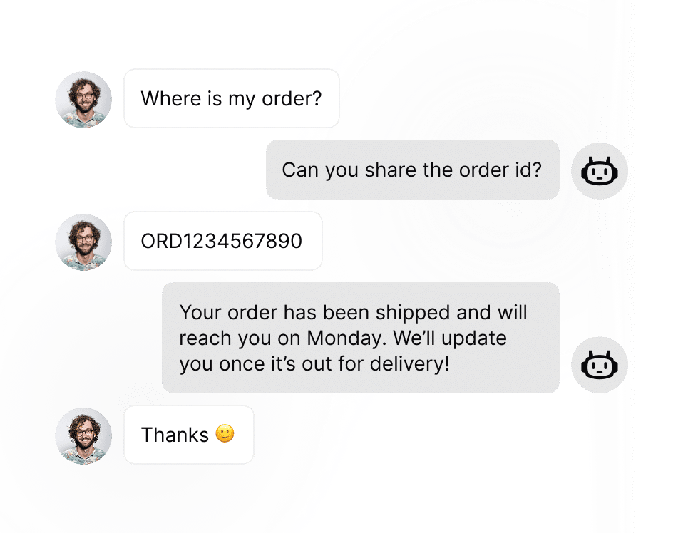 Ecommerce whatsApp chatbot