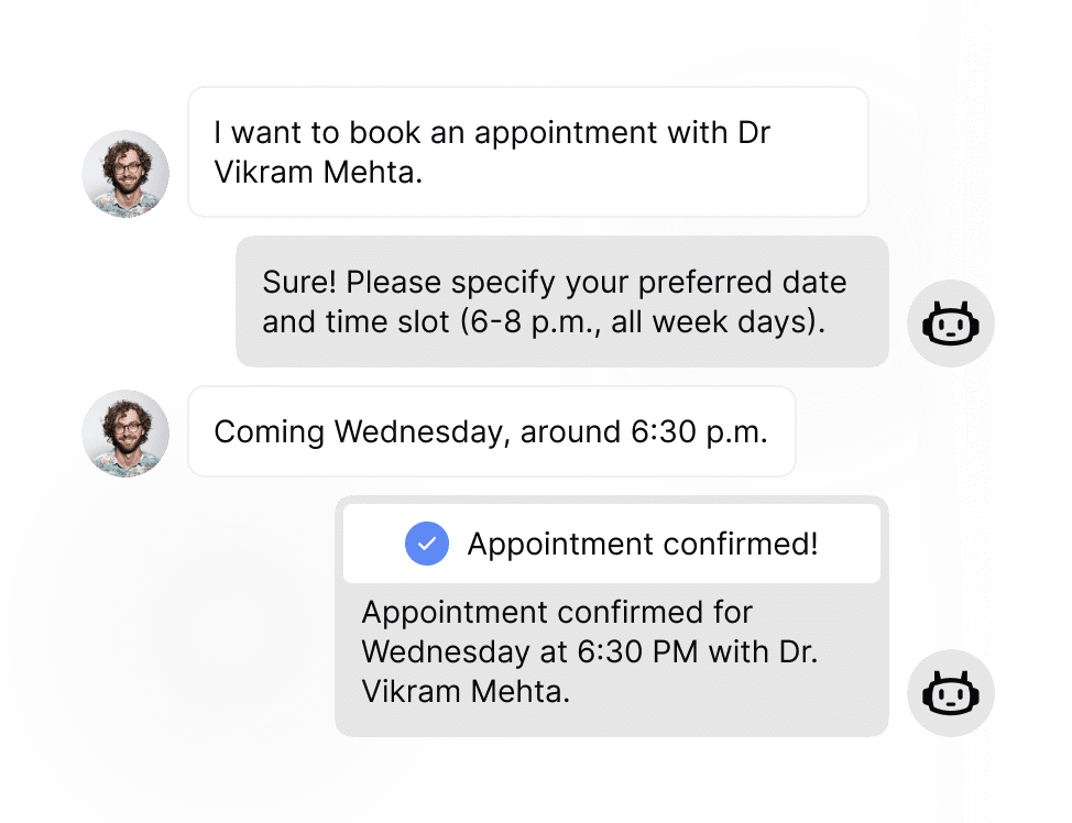 Healthcare whatsApp chatbot