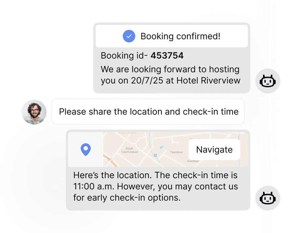 Hospitality WhatsApp AI  chatbot