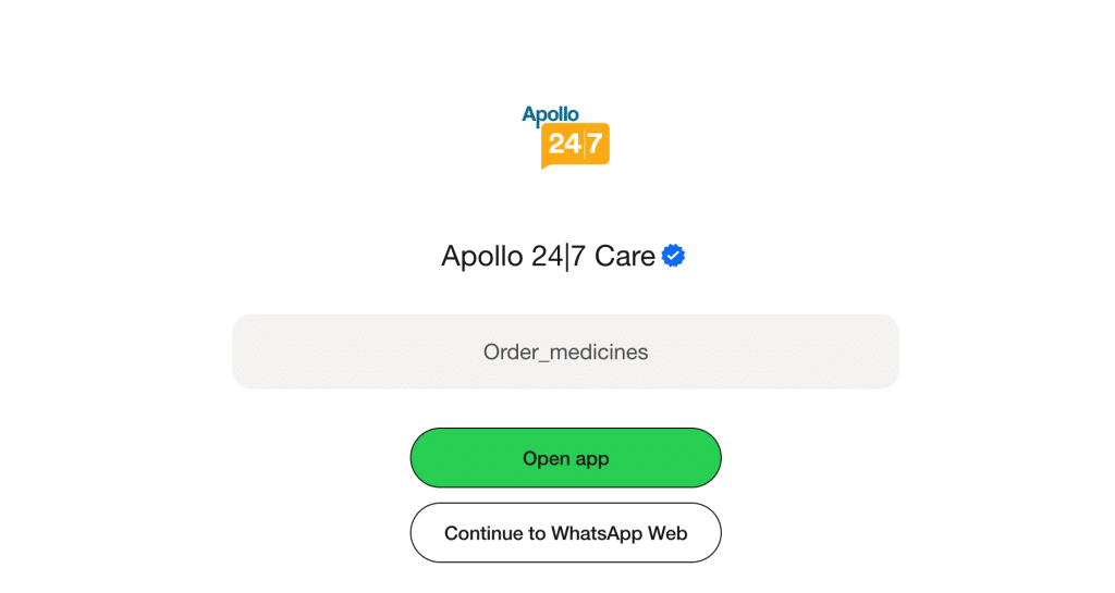 Apollo whatsapp chatbot
