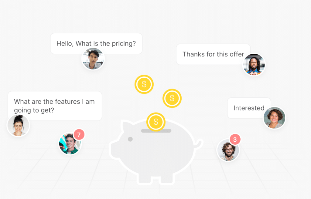 Chatbot interactions driving value into a financial piggy bank