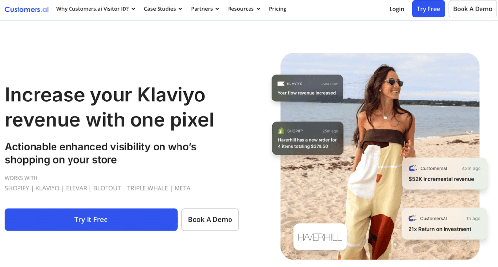 Increase your Klaviyo revenue with the Customers.ai pixel