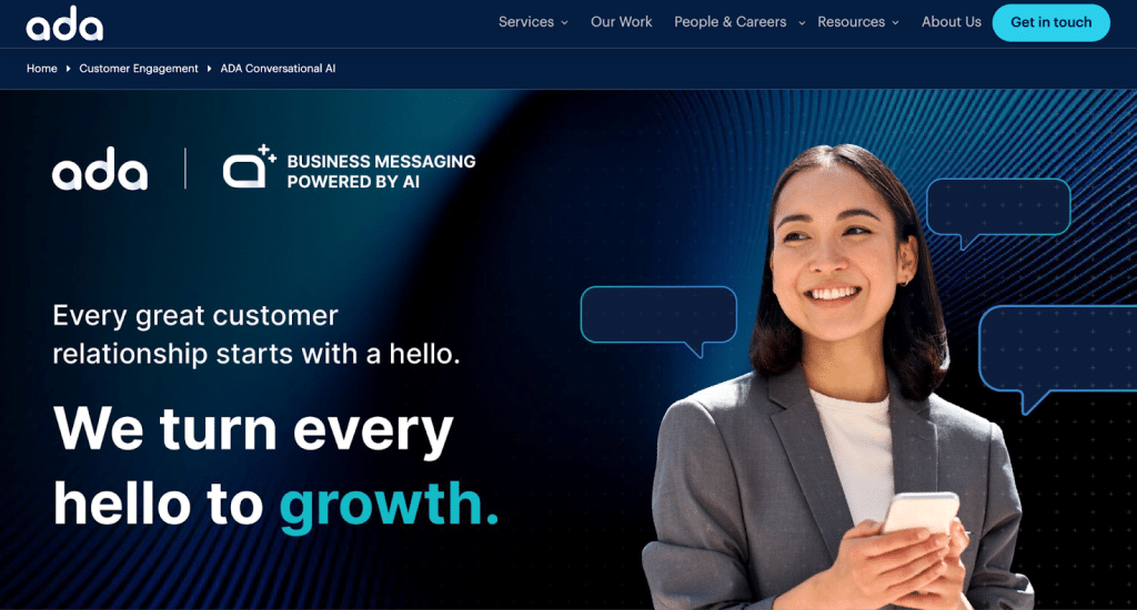Deliver personalised customer service with the Ada AI platform