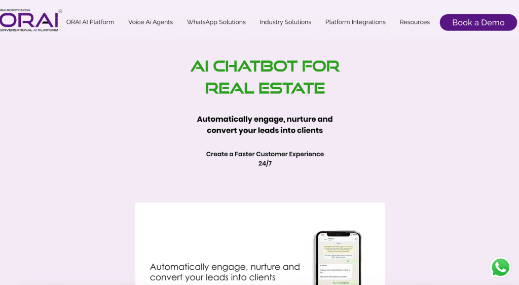 ORAI in best real estate chatbot