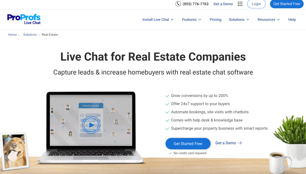 ProProfs in best real estate chatbot