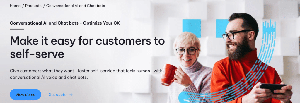 NiCE empowers customer support teams with conversational AI voice and chat bots.